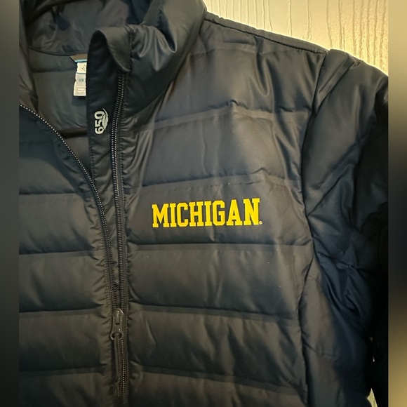 Columbia navy Michigan full zip winter puffer coat zipper pockets women’s medium - Picture 3 of 9